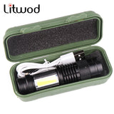 RECHARGEABLE WATERPROOF LED FLASHLIGHT/TORCH LAMP