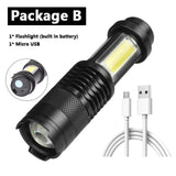 RECHARGEABLE WATERPROOF LED FLASHLIGHT/TORCH LAMP